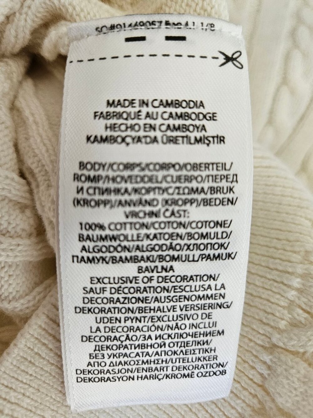 Ralph Lauren Baby Girl Ivory Cable Knit Cardigan - Pink Pony Sz 12M - Picture 11 of 12